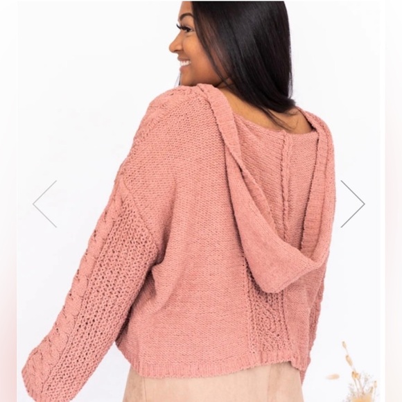 Pink Lily Oversized Terracotta Chenille Cable
Knit Sweater - Picture 7 of 9